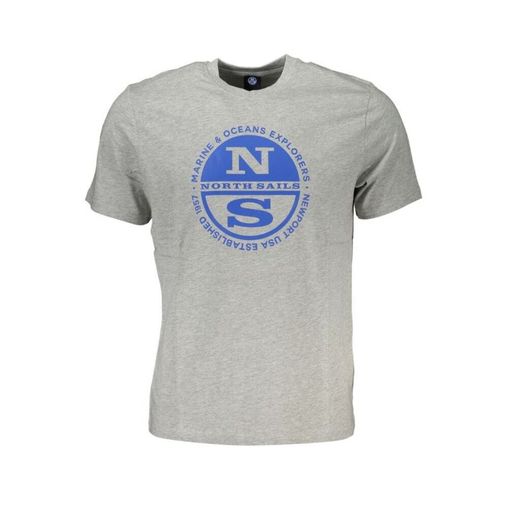 North Sails Gray Cotton Men's T-Shirt